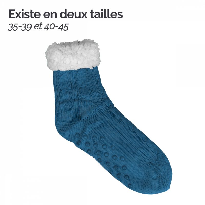 Chaussettes polaires - Taille 35-39 - Bleu pétrole