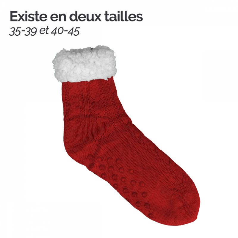 Chaussettes polaires - Taille 35-39 - Rouge