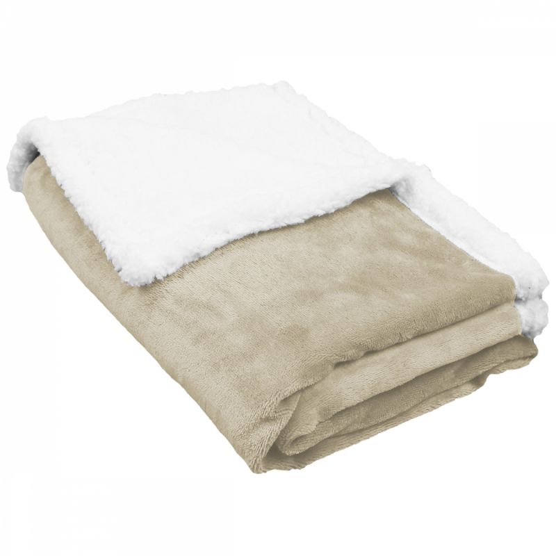 Lot de 5 couvertures polaires pour bébé - 75 x 100 cm - Beige