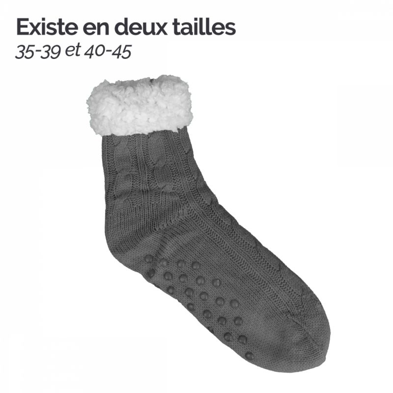 Chaussettes polaires - Taille 35-39 - Gris