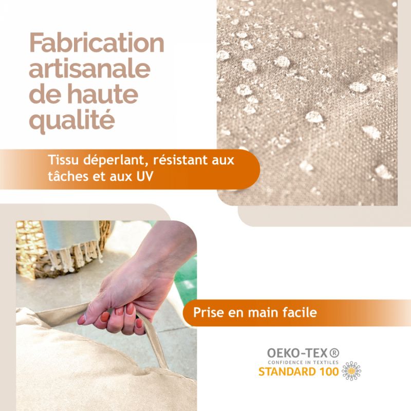 Kit de coussins capitonnés pour palette - Beige
