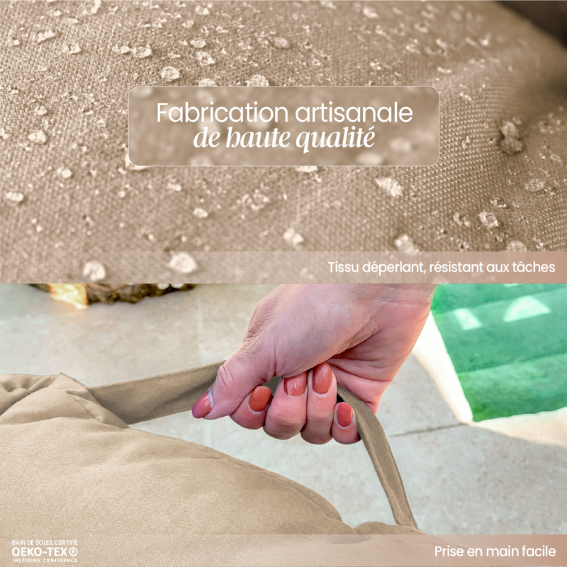 Kit de coussins capitonnés pour palette - Beige