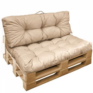 Kit de coussins capitonnés pour palette - Beige